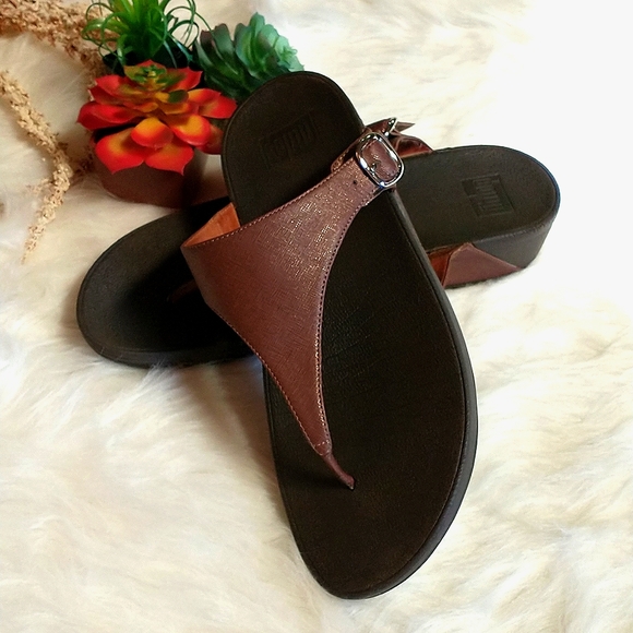 Fitflop "Lulu" Toe Post Sandals With Adjustable Buckle Sz 11 - Picture 3 of 11